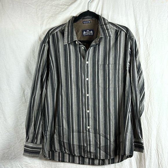 Robert Graham Men’s Striped Long Sleeve Button Down Shirt size X-Large flip cuff - Picture 1 of 12
